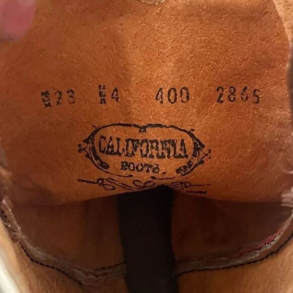 California Rodeo Western Leather Unisex Boots SZ 6.5 - Picture 11 of 13